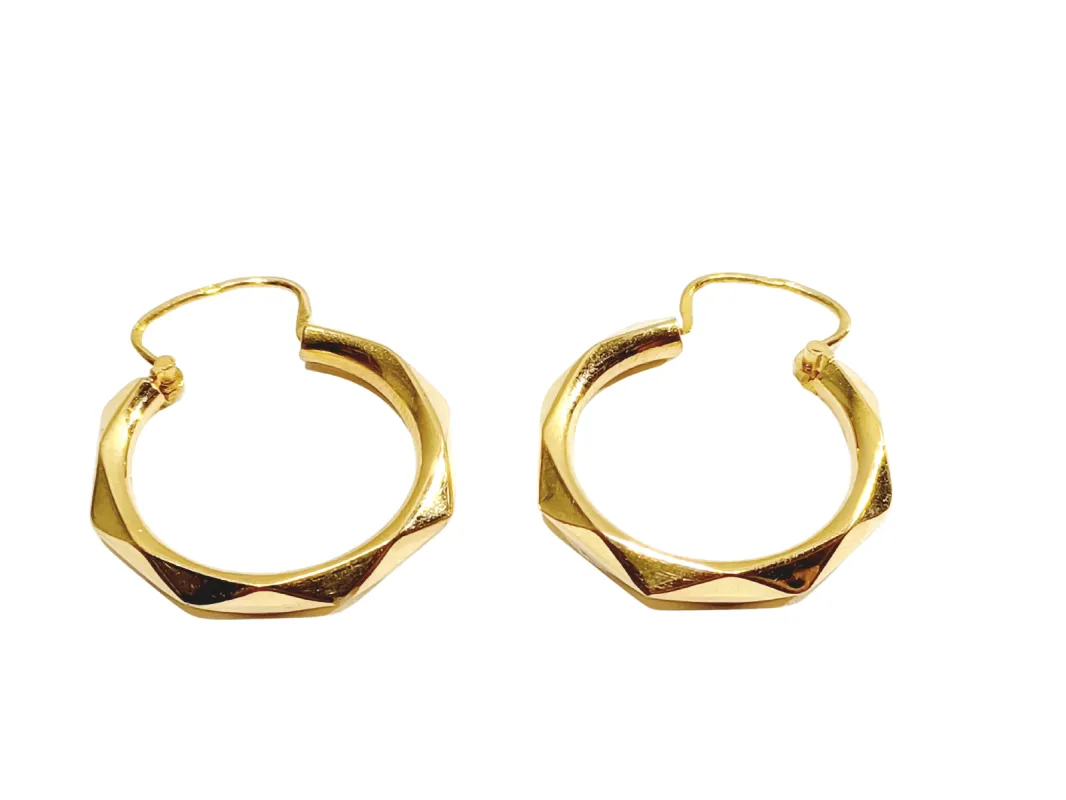 Paire de boucle d'oreilles créoles en or sold by 58 Facettes