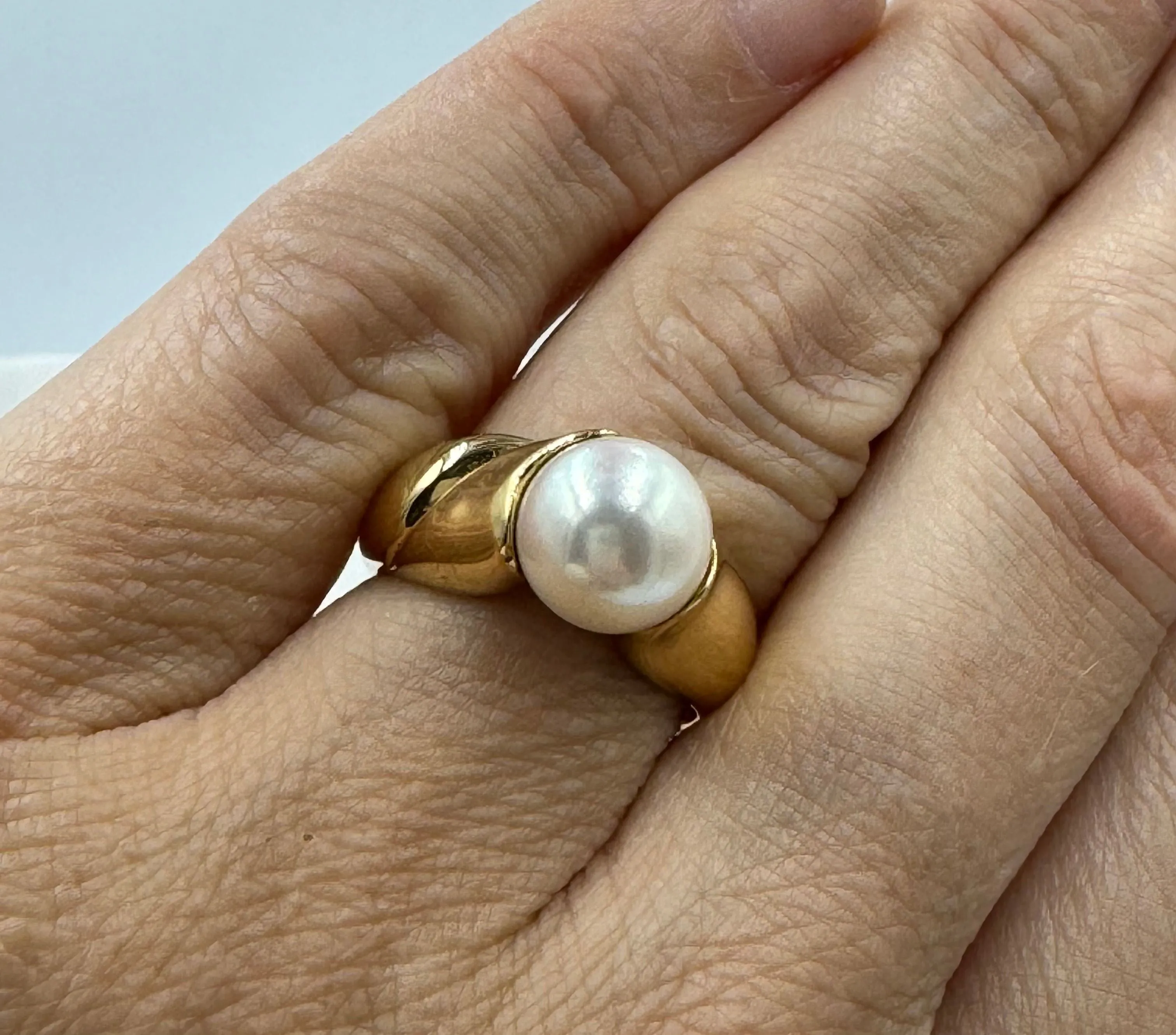 Bague or jaune perle sold by 58 Facettes product image thumbnail 2