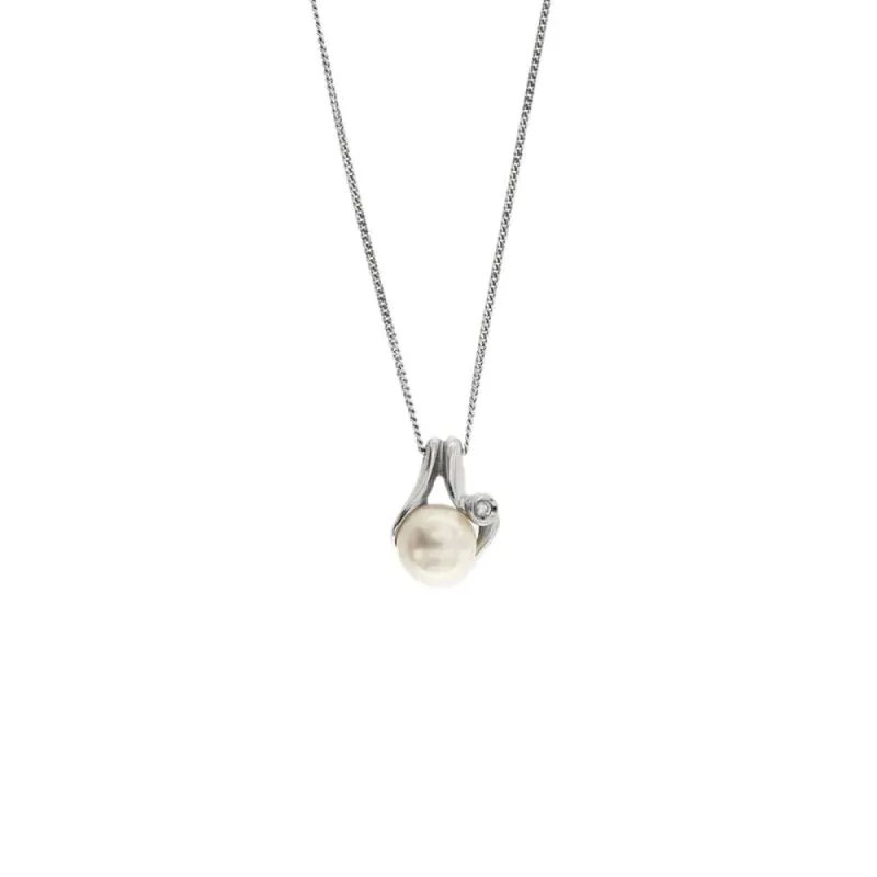 Collier avec perle et diamant sold by 58 Facettes