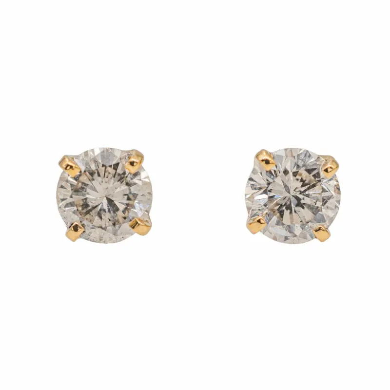 Boucles d'oreilles Puces Or jaune Diamant sold by 58 Facettes