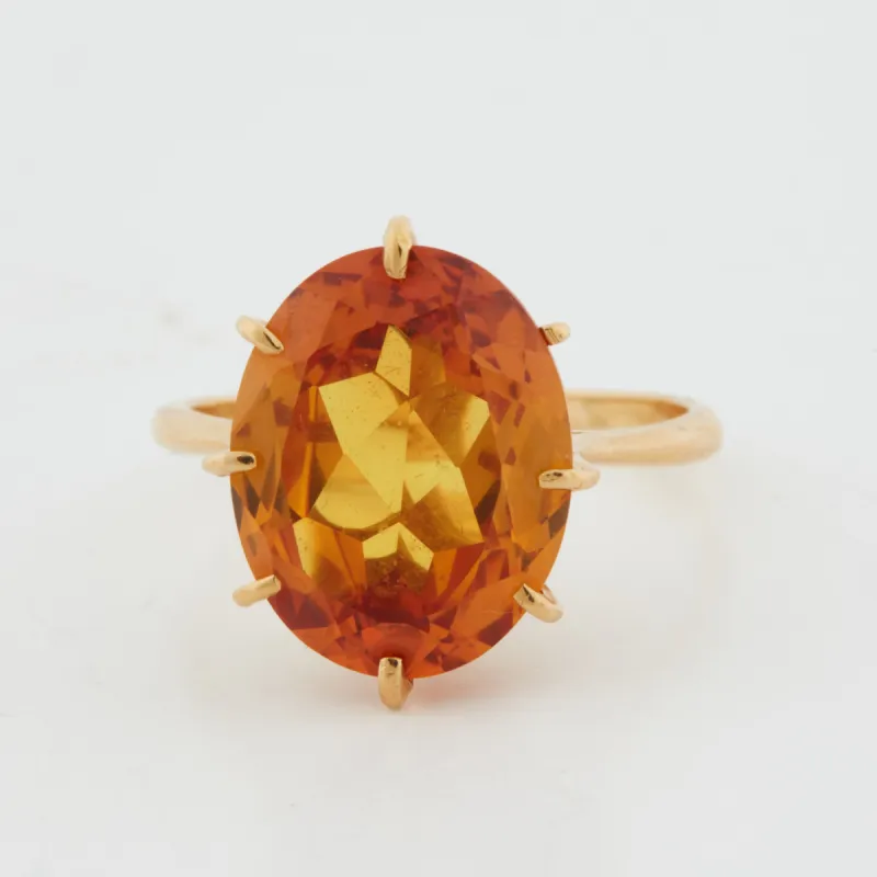 Bague Or Jaune - Quartz Fumé Citrine sold by 58 Facettes