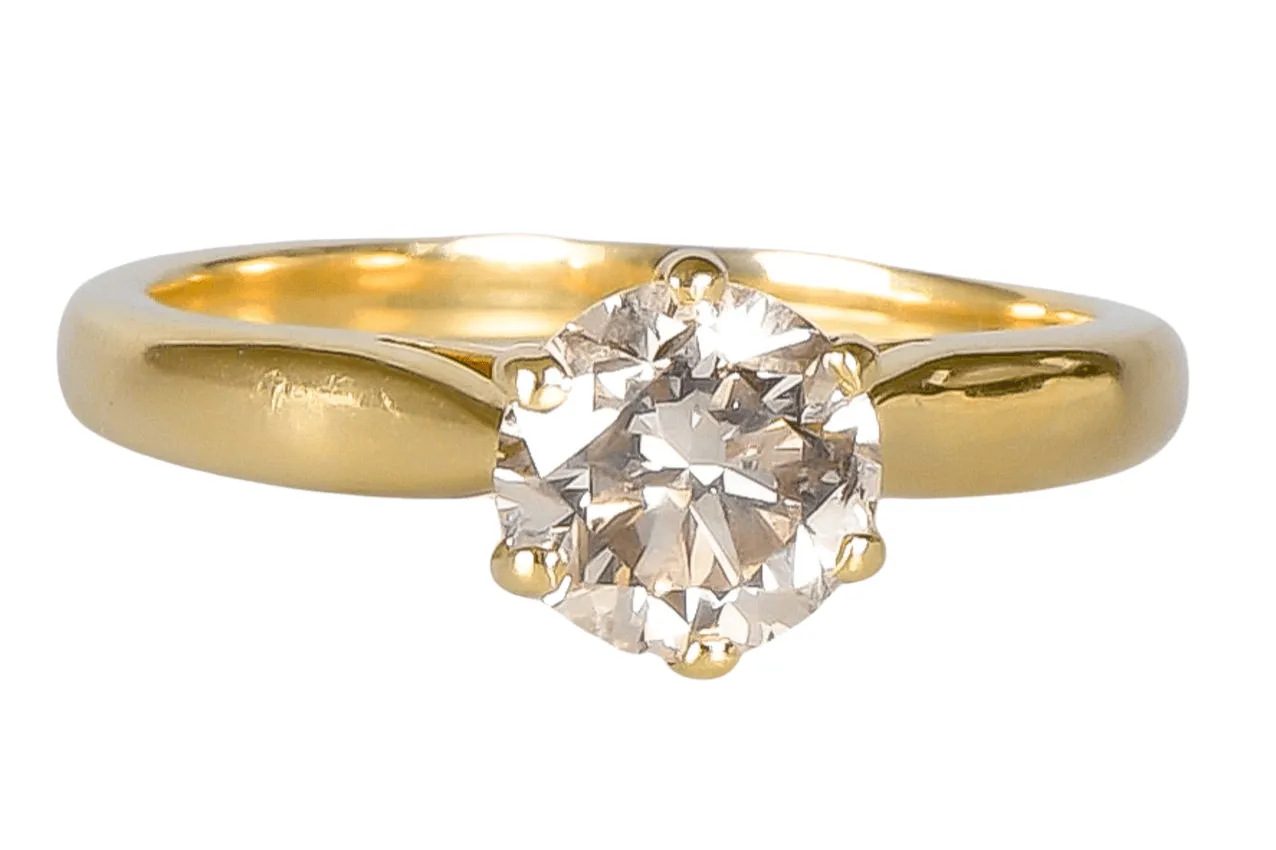 Bague solitaire Or jaune Diamant sold by 58 Facettes
