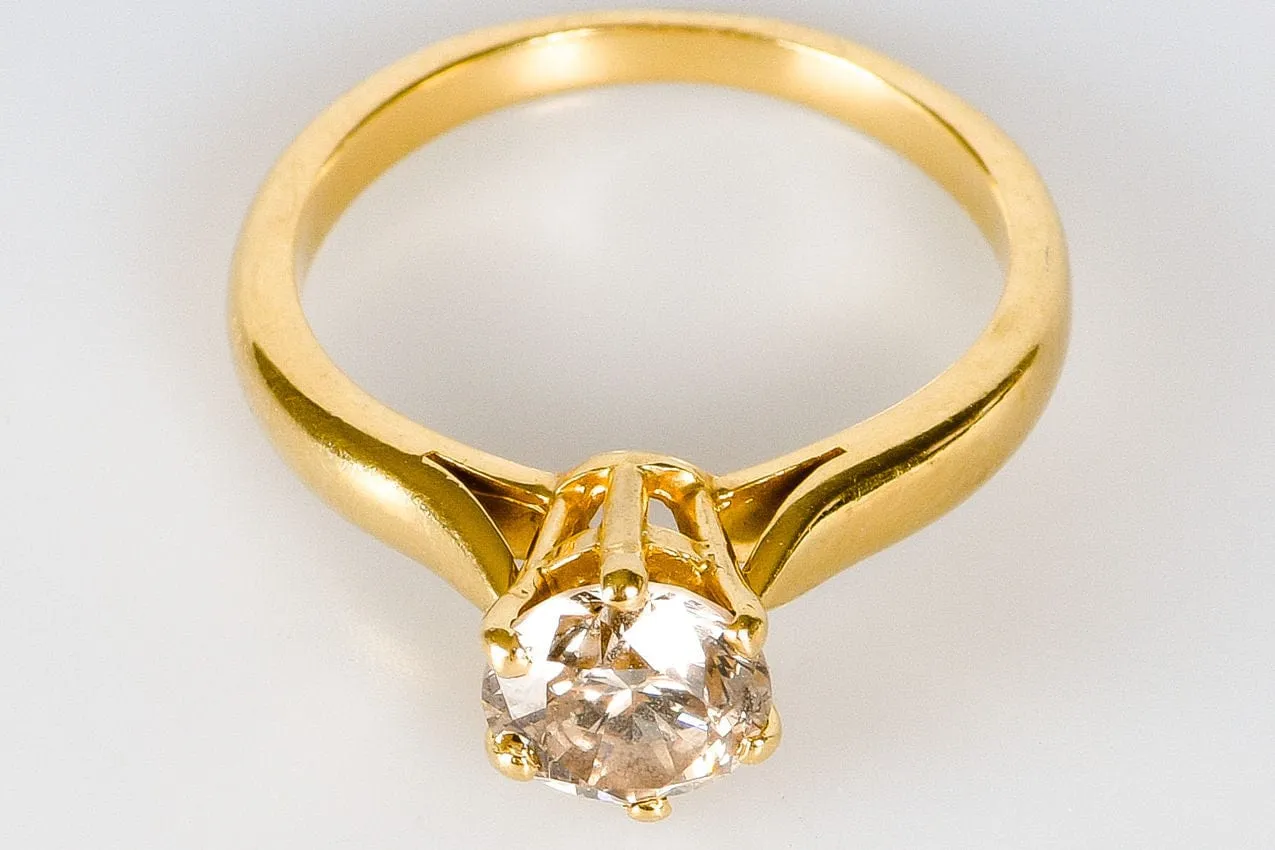 Bague solitaire Or jaune Diamant sold by 58 Facettes product image thumbnail 5