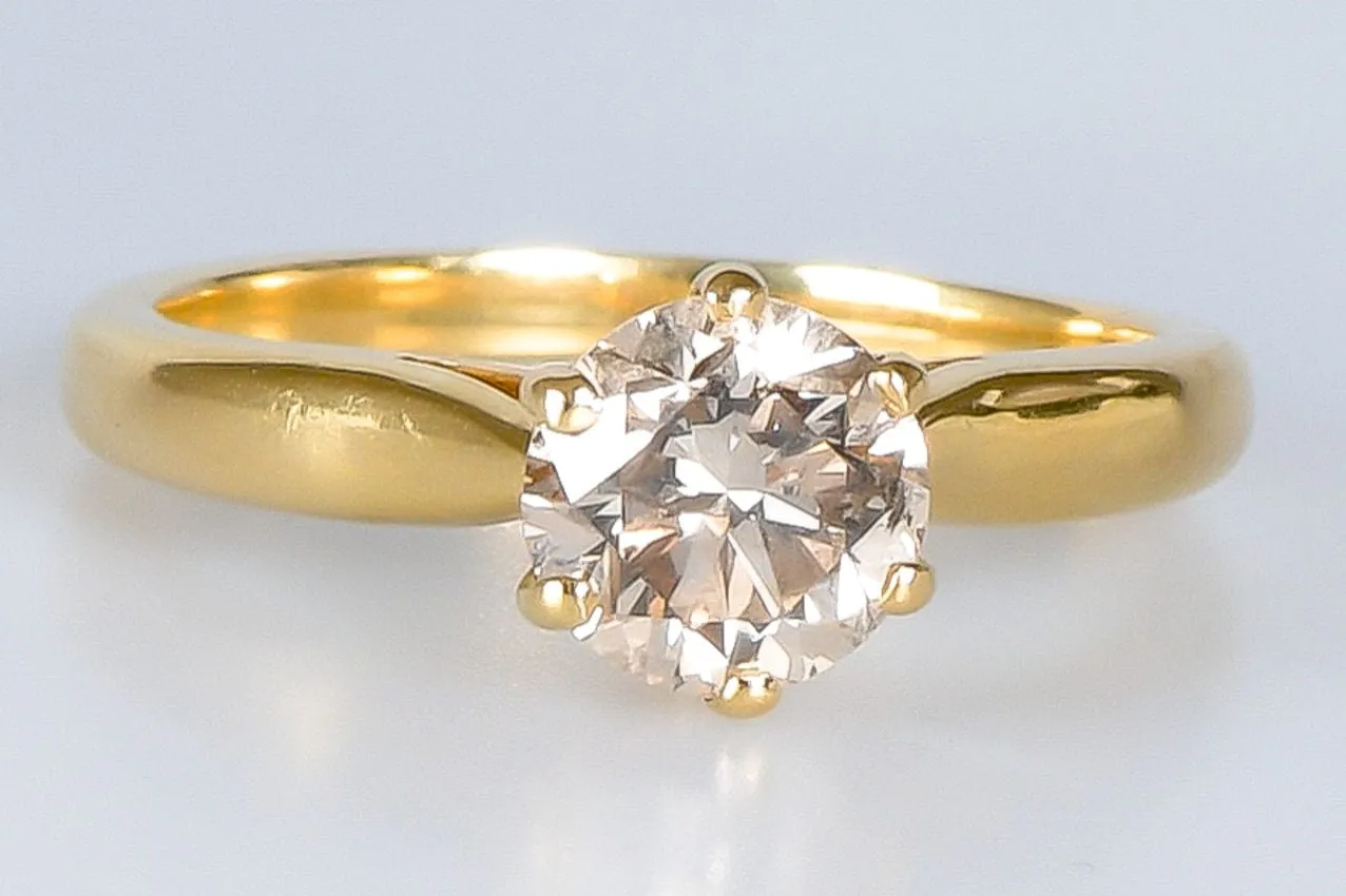 Bague solitaire Or jaune Diamant sold by 58 Facettes product image thumbnail 2