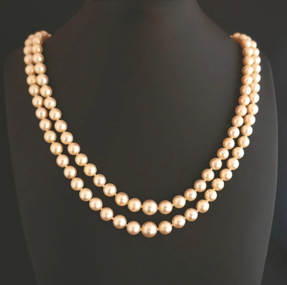 Collier de Perles de Culture 2 Rangs, Fermoir Or sold by 58 Facettes product image thumbnail 3