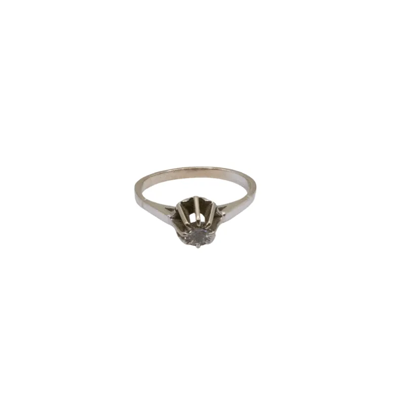 Solitaire Or Blanc Diamant sold by 58 Facettes