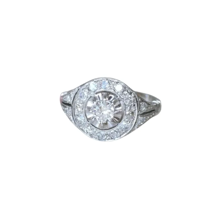 Bague Cible Art Déco Diamants sold by 58 Facettes