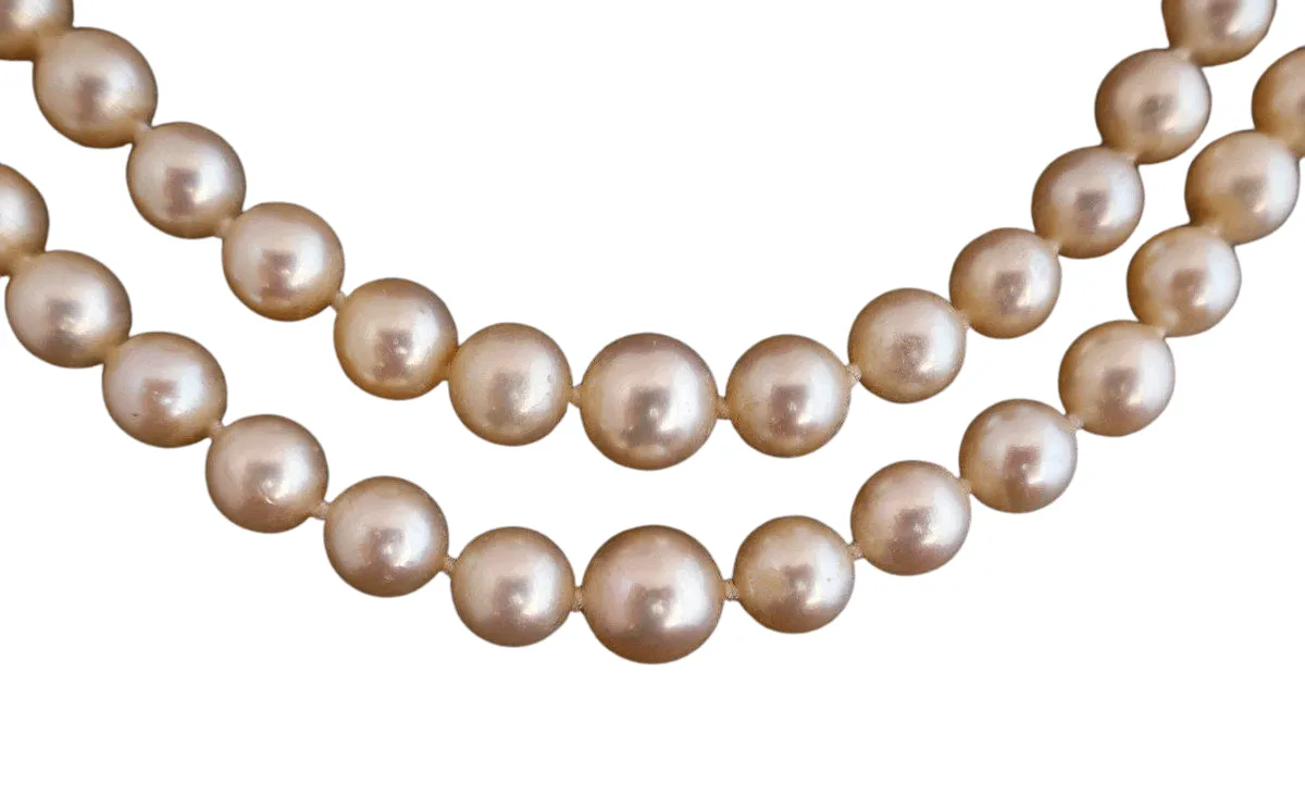 Collier de Perles de Culture 2 Rangs, Fermoir Or sold by 58 Facettes
