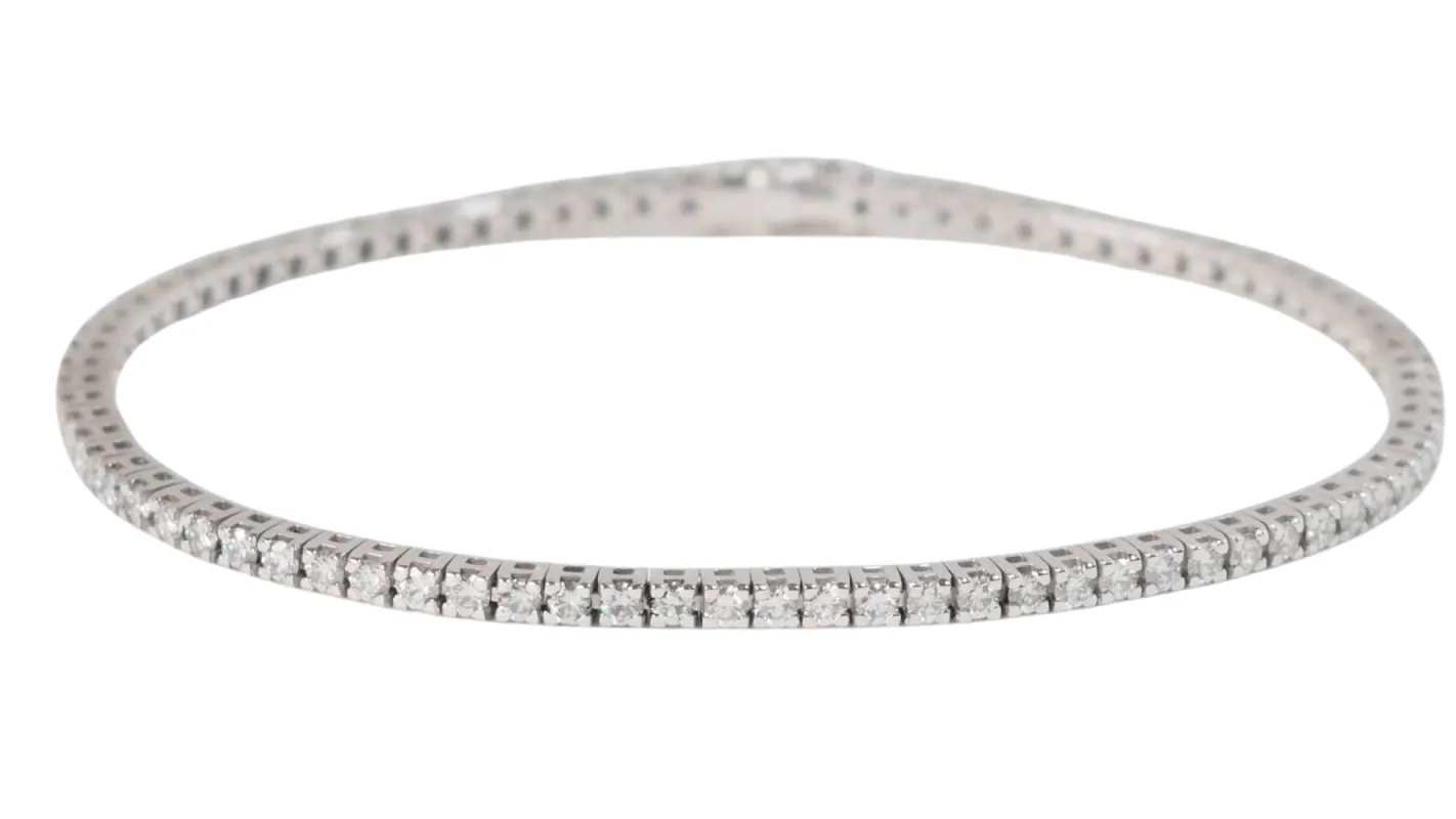 Bracelet rivière en or blanc et diamants sold by 58 Facettes