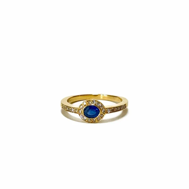 Bague en Or jaune et Saphir ovale sold by 58 Facettes