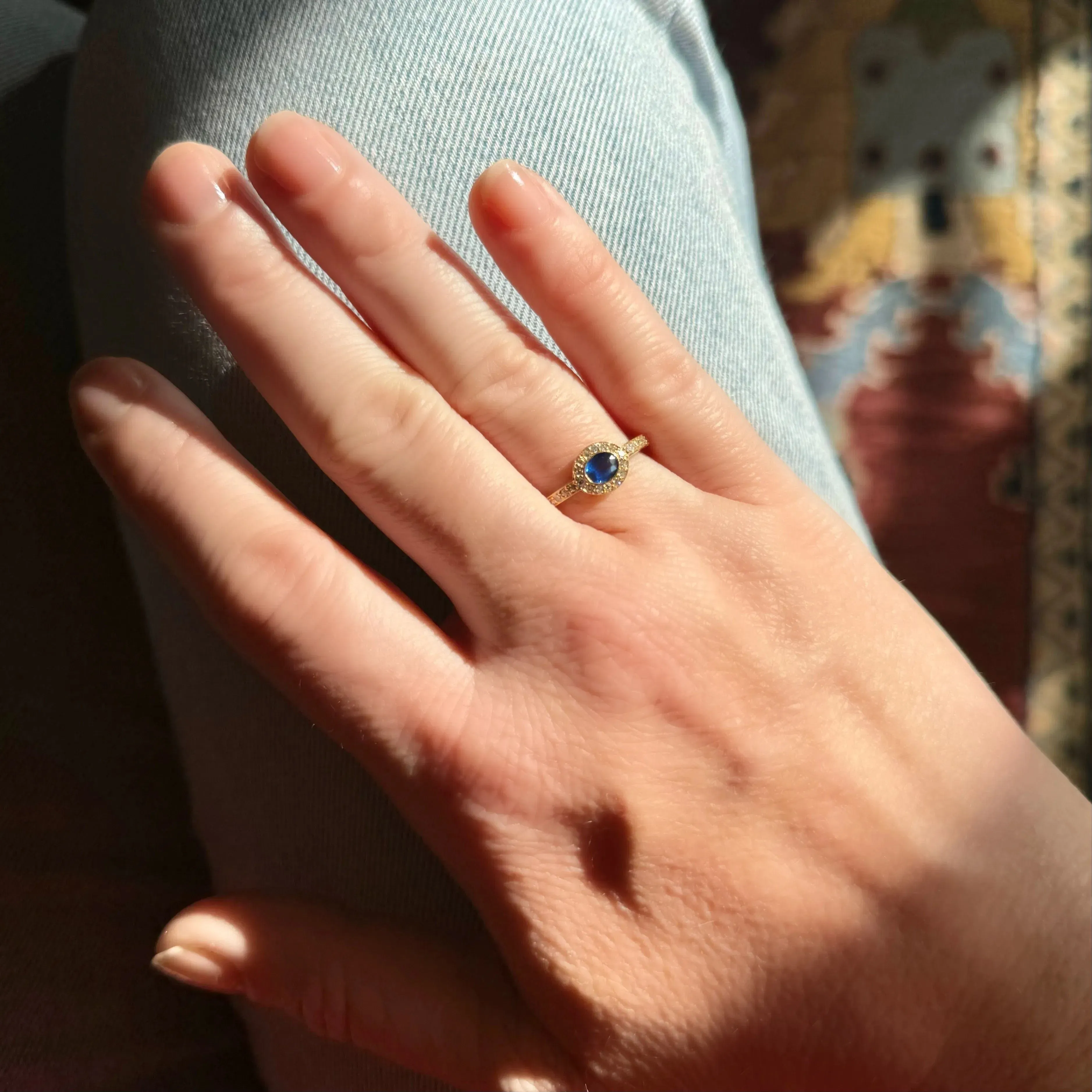 Bague en Or jaune et Saphir ovale sold by 58 Facettes product image thumbnail 2