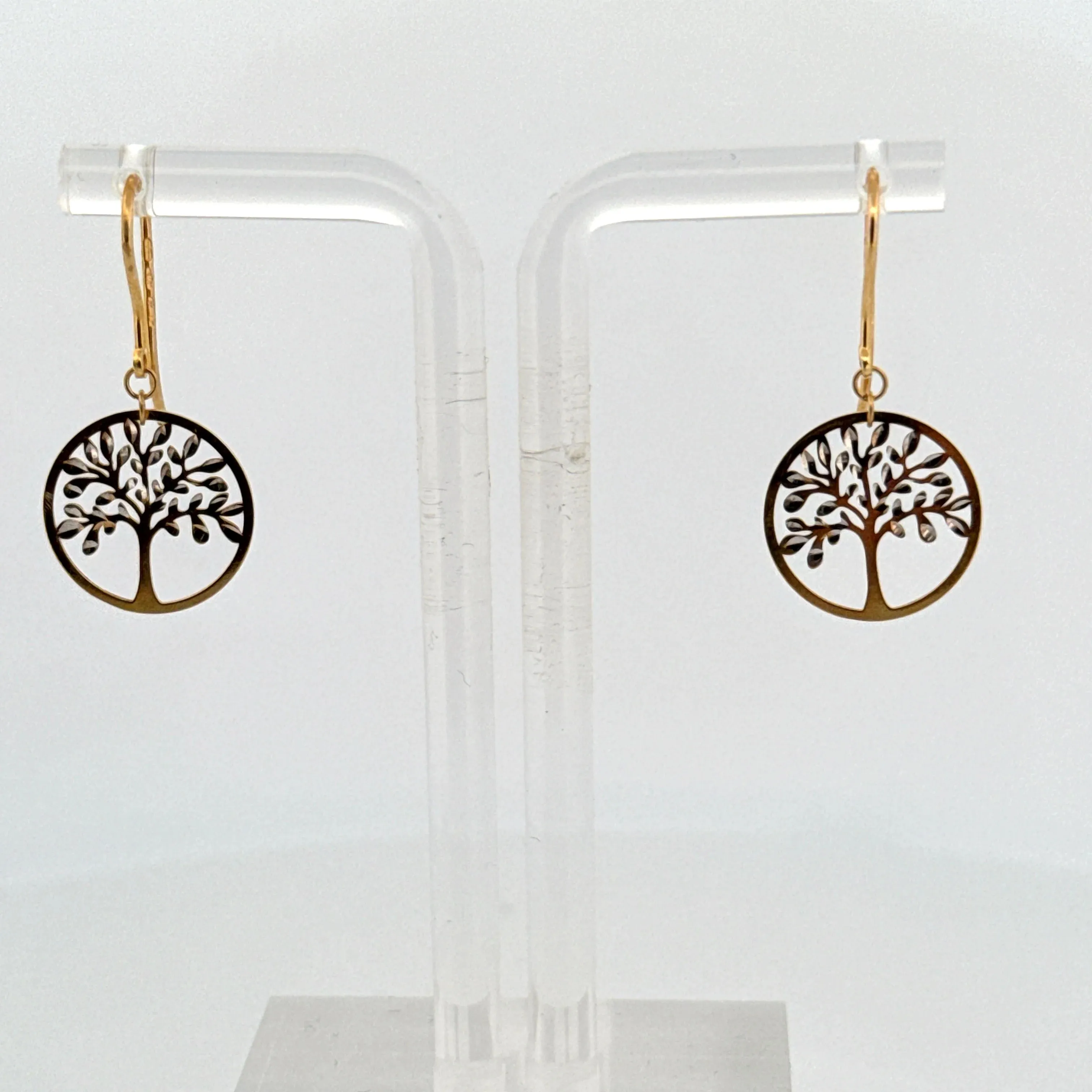 Boucles d'oreilles arbre de vie or jaune sold by 58 Facettes product image thumbnail 3