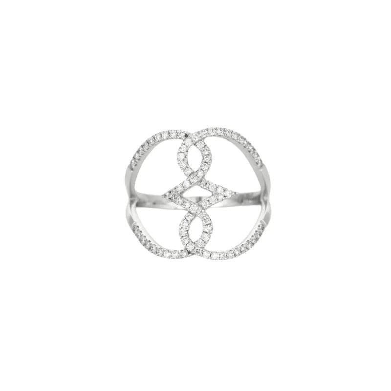 Bague or blanc diamants sold by 58 Facettes