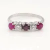 Bague en or 18 carats, rubis et diamants sold by 58 Facettes