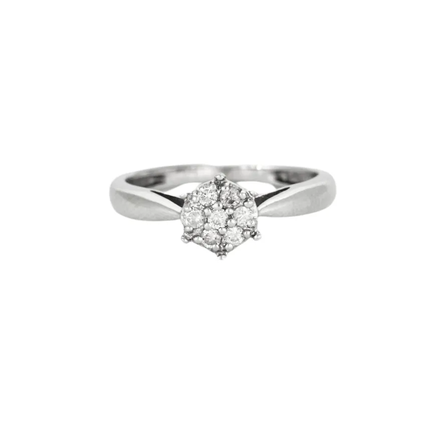 Bague Solitaire or blanc diamants sold by 58 Facettes