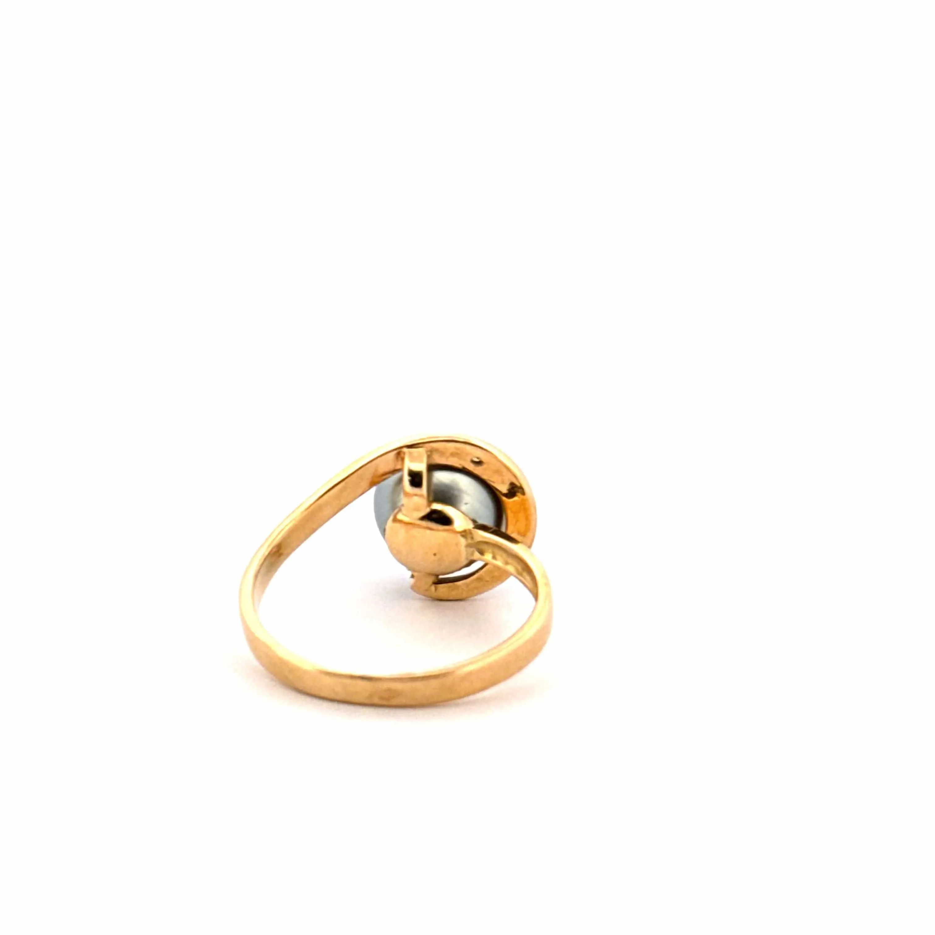 Bague Or Jaune 18k Perle et Diamants sold by 58 Facettes product image thumbnail 5