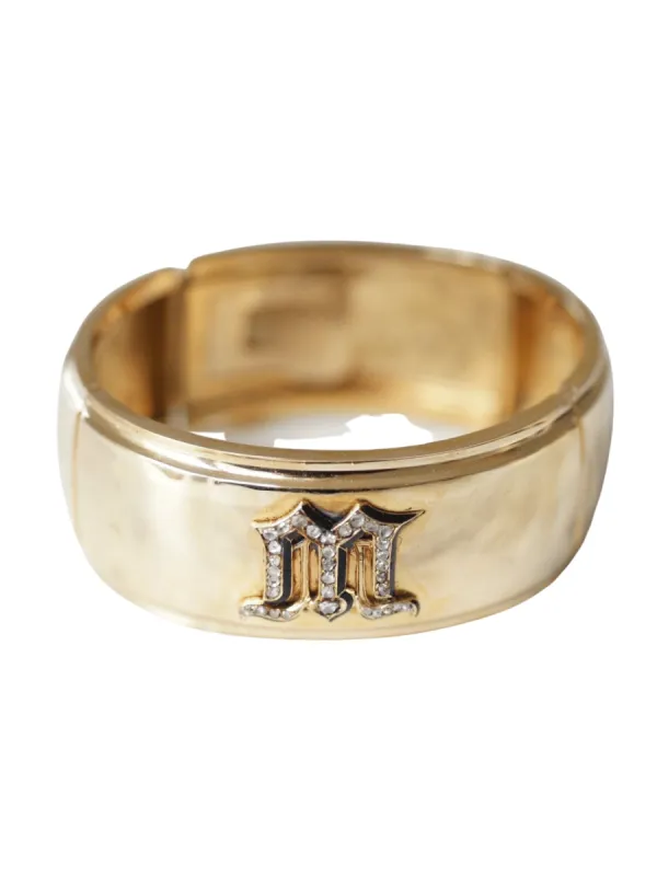 Bracelet jonc manchette, lettre M diamants sold by 58 Facettes