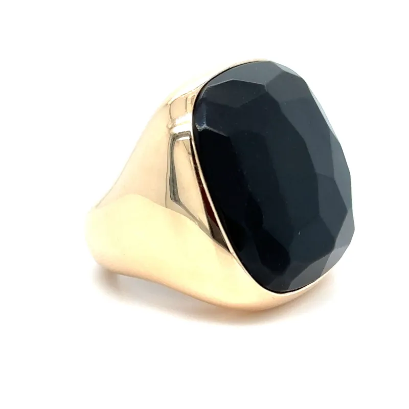 POMELLATO - BAGUE "VICTORIA" JAIS NOIR OR JAUNE sold by 58 Facettes