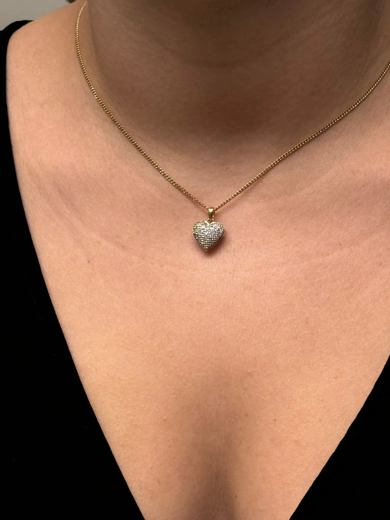 Pendentif cœur Or jaune Diamants sold by 58 Facettes product image thumbnail 2