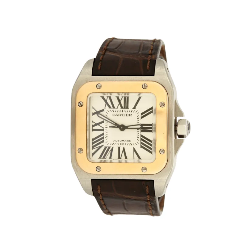 CARTIER - Montre modèle Santos 100 or jaune sold by 58 Facettes