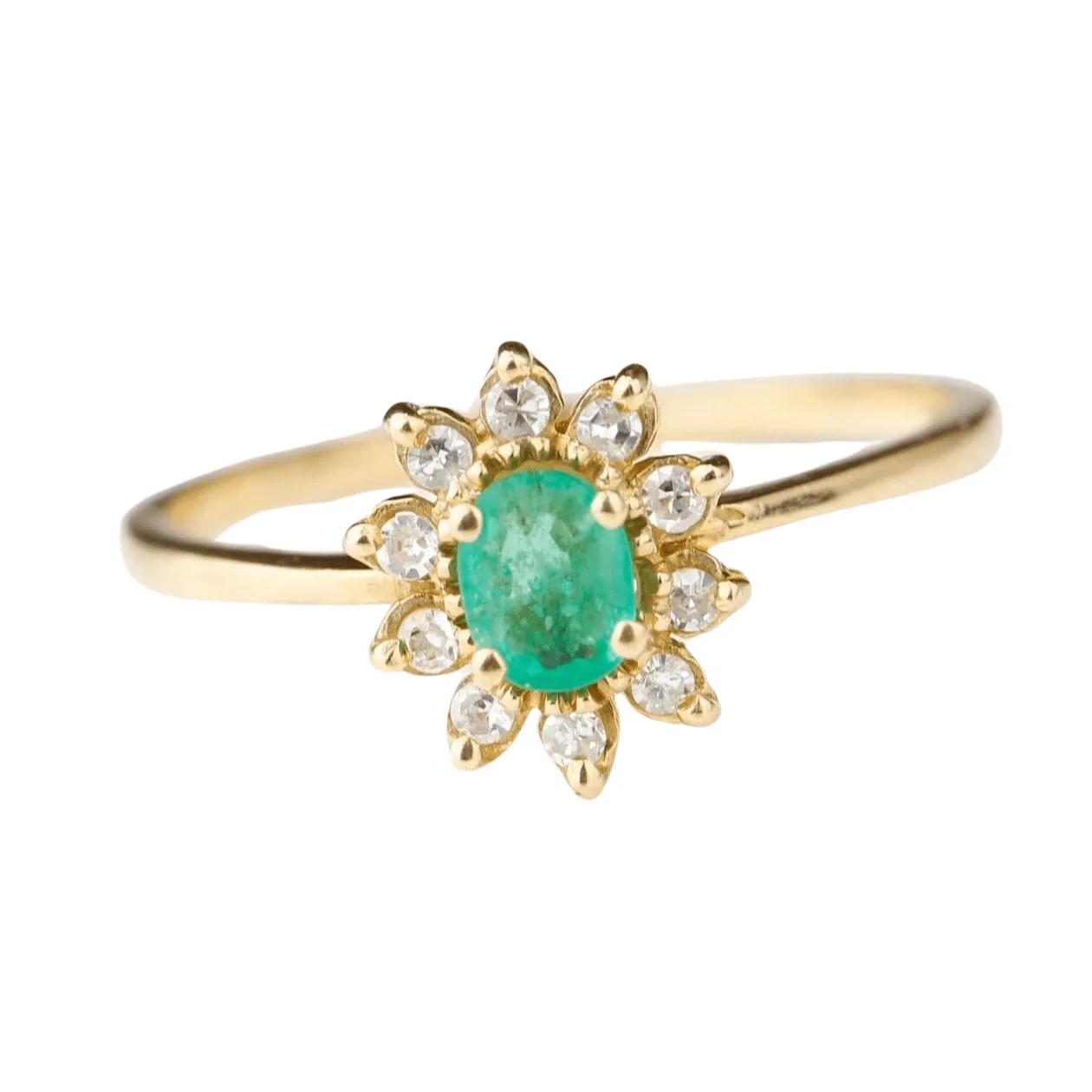 Bague Marguerite Emeraude de 0,40ct sold by 58 Facettes