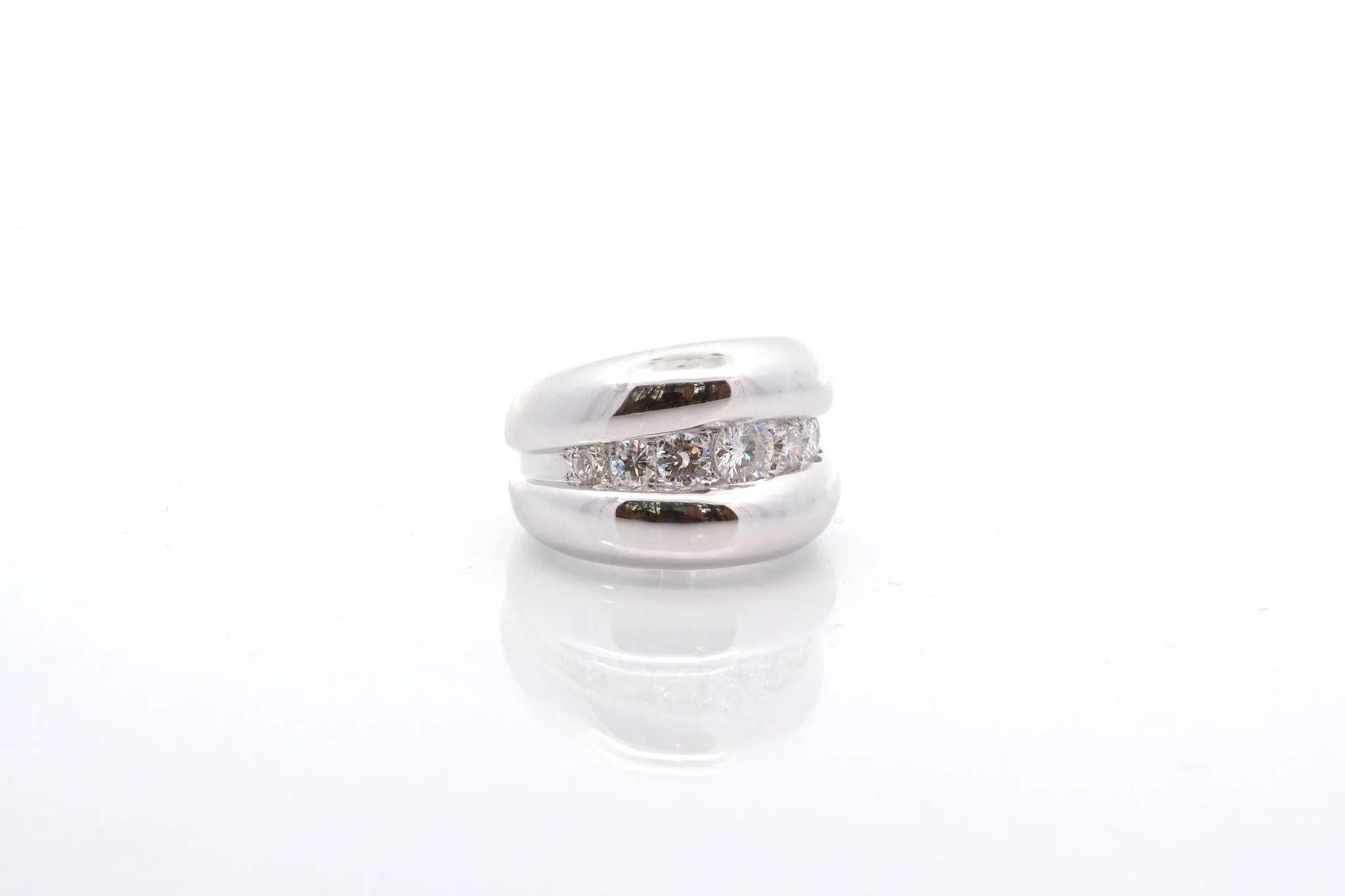 Bague bandeau diamants en or blanc sold by 58 Facettes product image thumbnail 4
