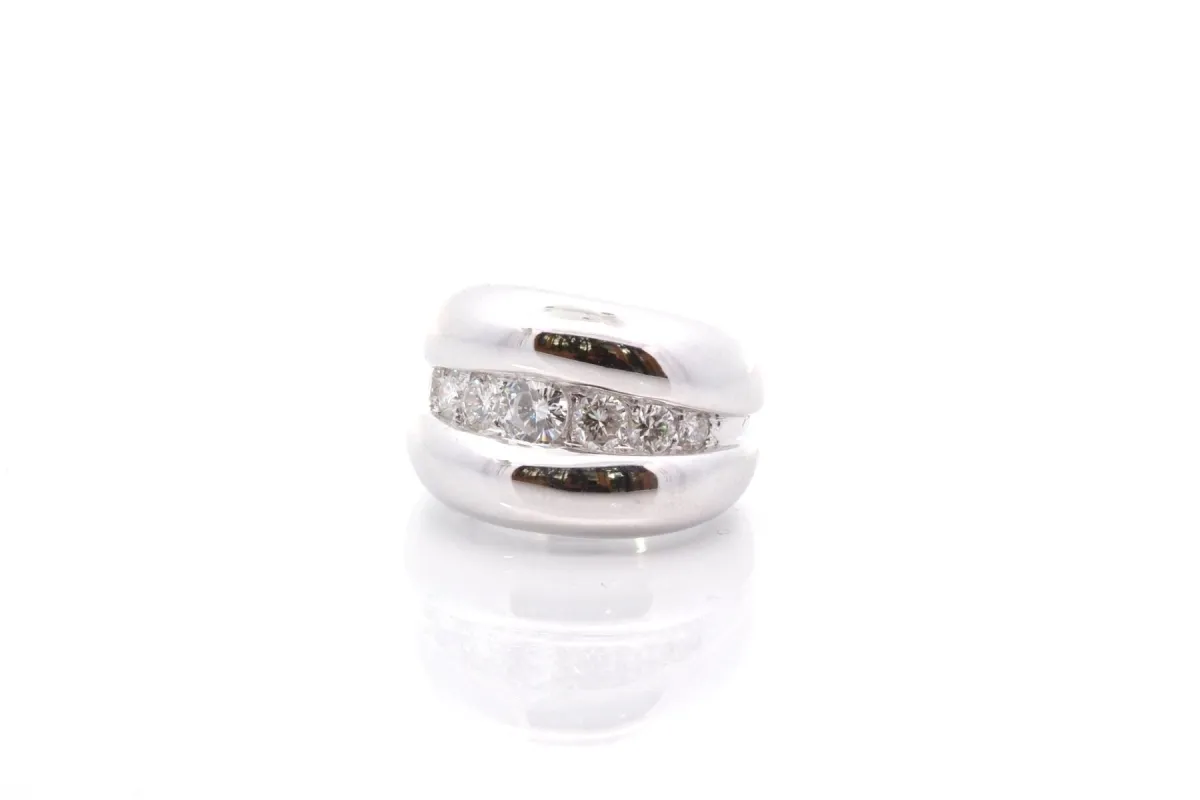 Bague bandeau diamants en or blanc sold by 58 Facettes