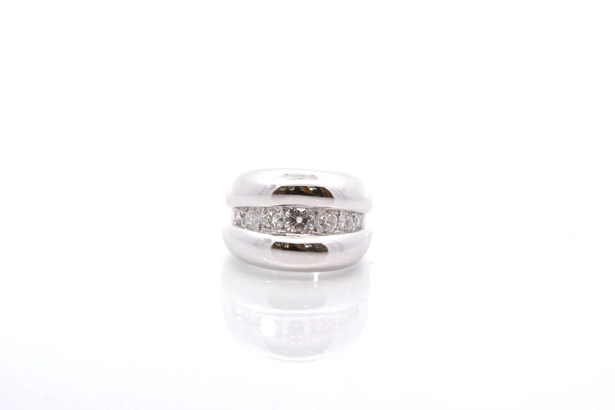 Bague bandeau diamants en or blanc sold by 58 Facettes product image thumbnail 2