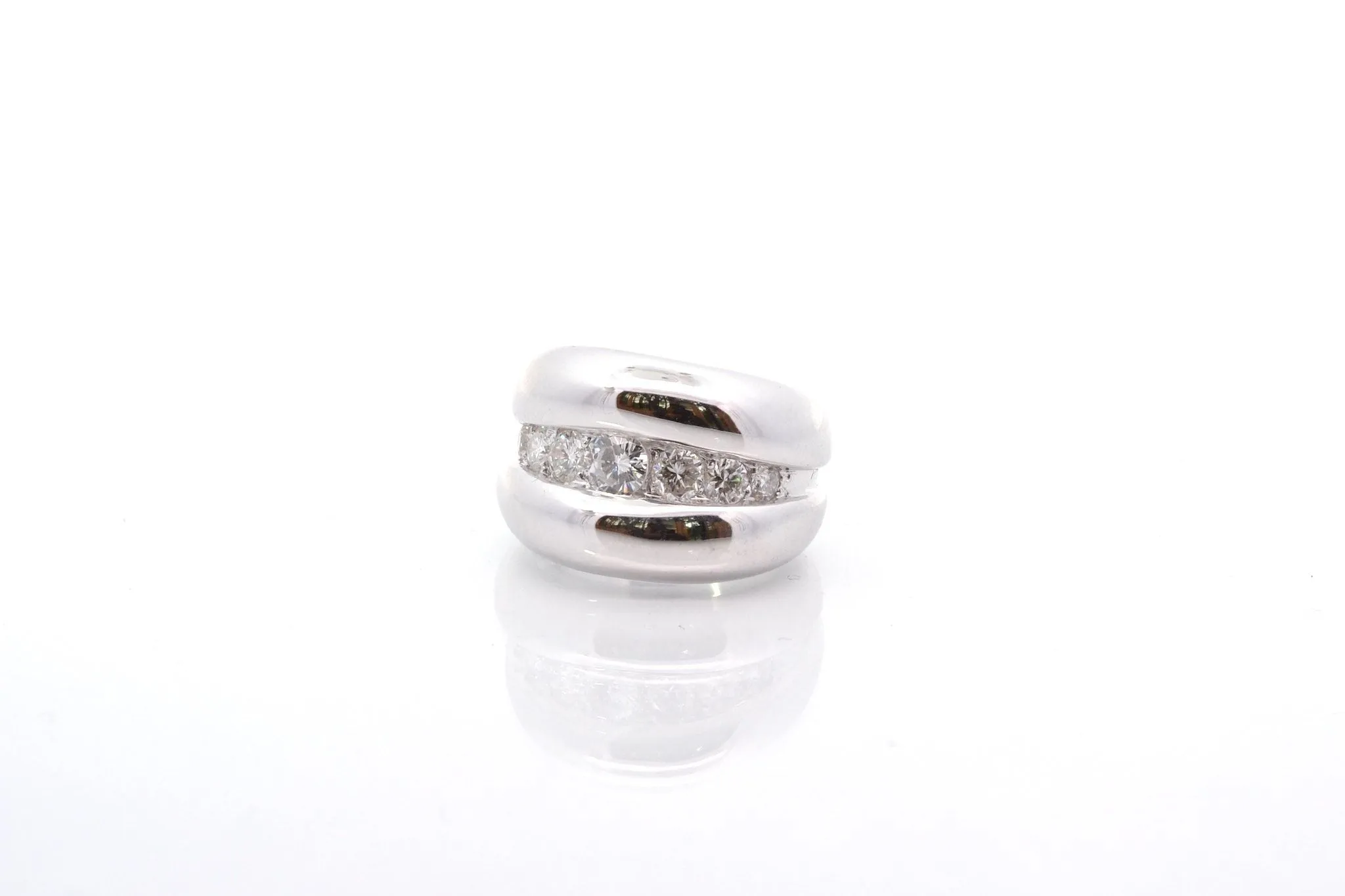 Bague bandeau diamants en or blanc sold by 58 Facettes product image thumbnail 3