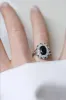 Bague pompadour Art Déco Or blanc Platine Saphir Diamants sold by 58 Facettes