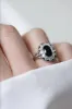 Bague pompadour Art Déco Or blanc Platine Saphir Diamants sold by 58 Facettes