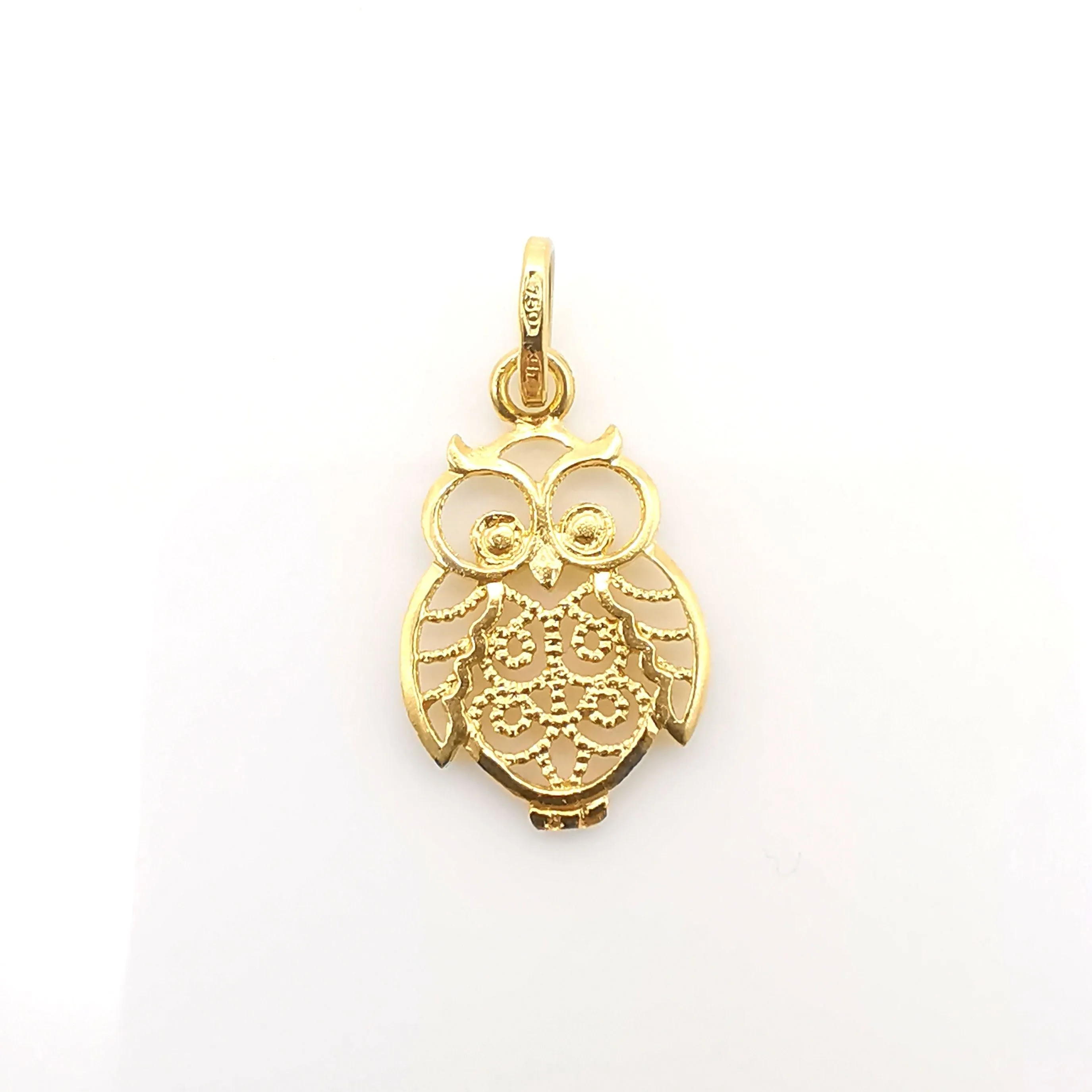 pendentif hibou en or jaune sold by 58 Facettes product image thumbnail 2