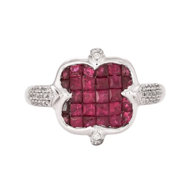 Bague Fantaisiste Diamant & Rubis sold by 58 Facettes