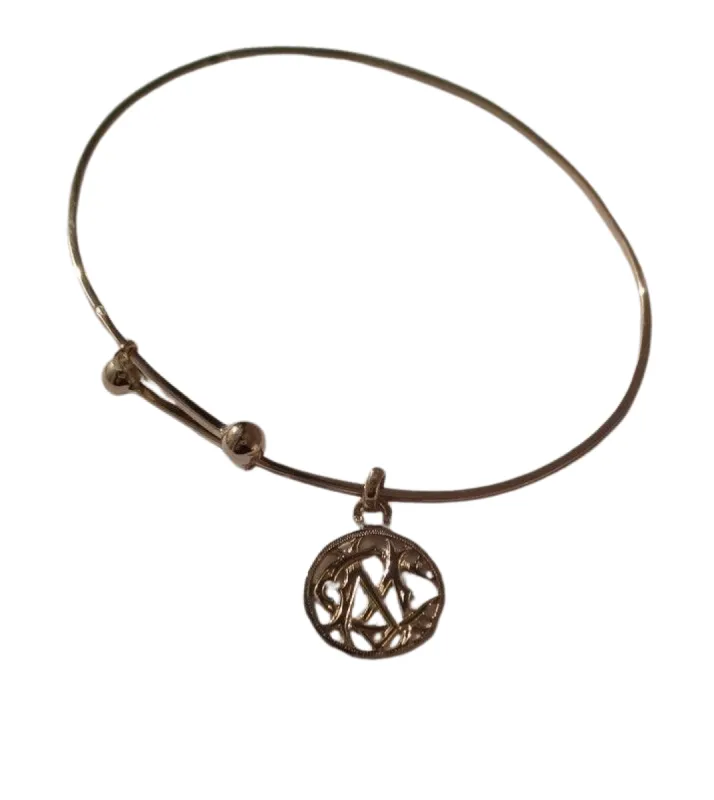 Bracelet jonc et pendentif monogramme CM en or rose sold by 58 Facettes