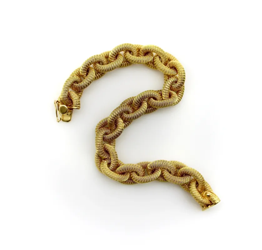 Bracelet femme maille ovale or sold by 58 Facettes