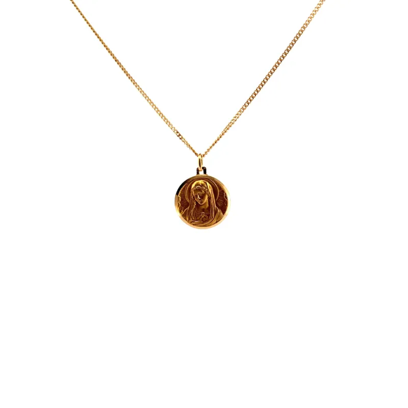 Collier Médaille Marie or jaune sold by 58 Facettes
