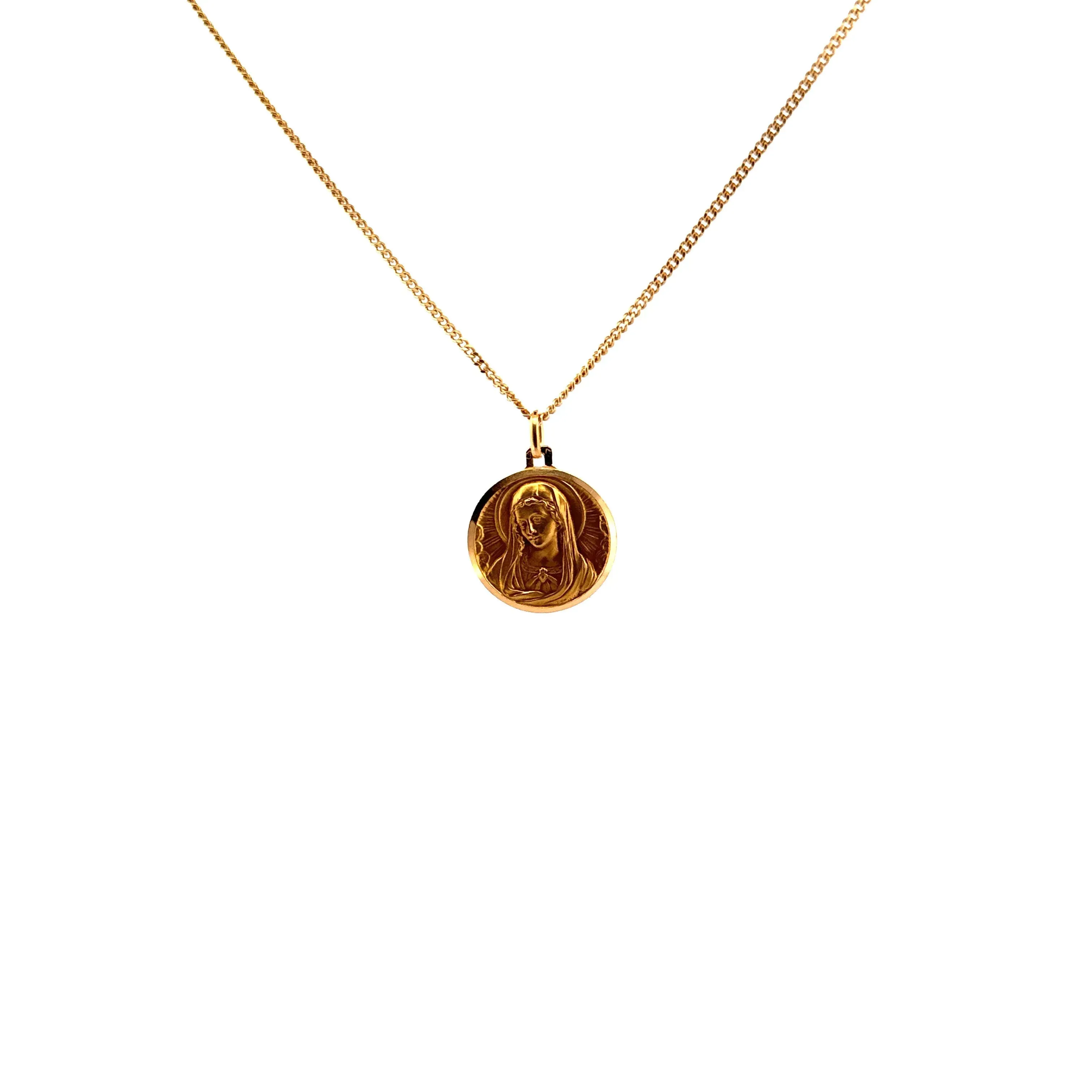 Collier Médaille Marie or jaune sold by 58 Facettes