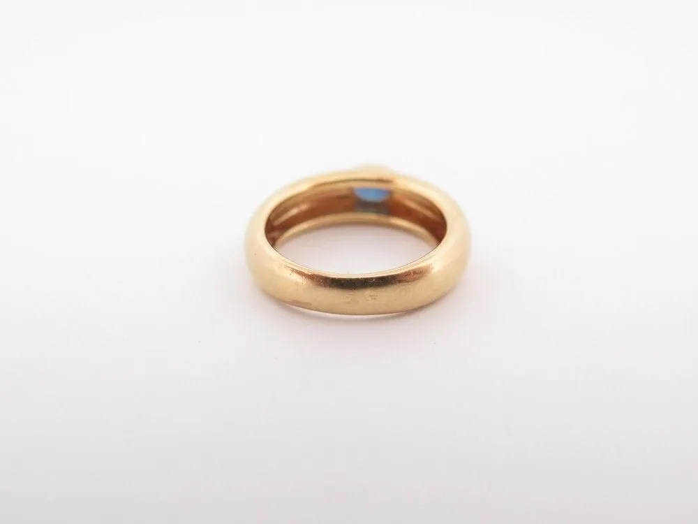 vintage bague CHAUMET jonc en or jaune et saphir sold by 58 Facettes product image thumbnail 4