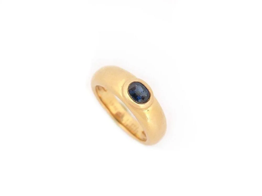 vintage bague CHAUMET jonc en or jaune et saphir sold by 58 Facettes