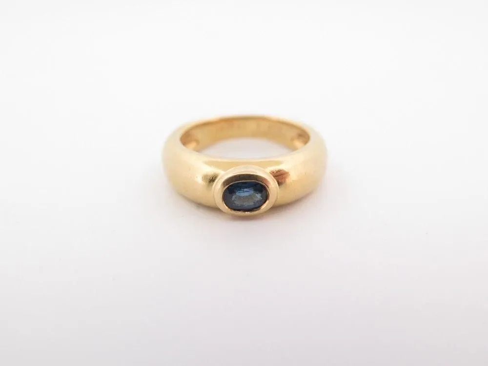 vintage bague CHAUMET jonc en or jaune et saphir sold by 58 Facettes product image thumbnail 2