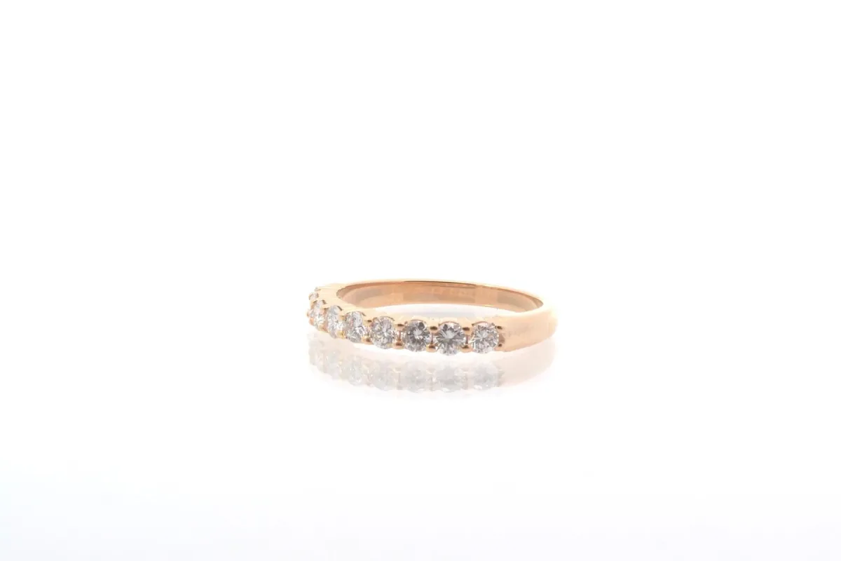 Demi alliance diamants en or jaune sold by 58 Facettes