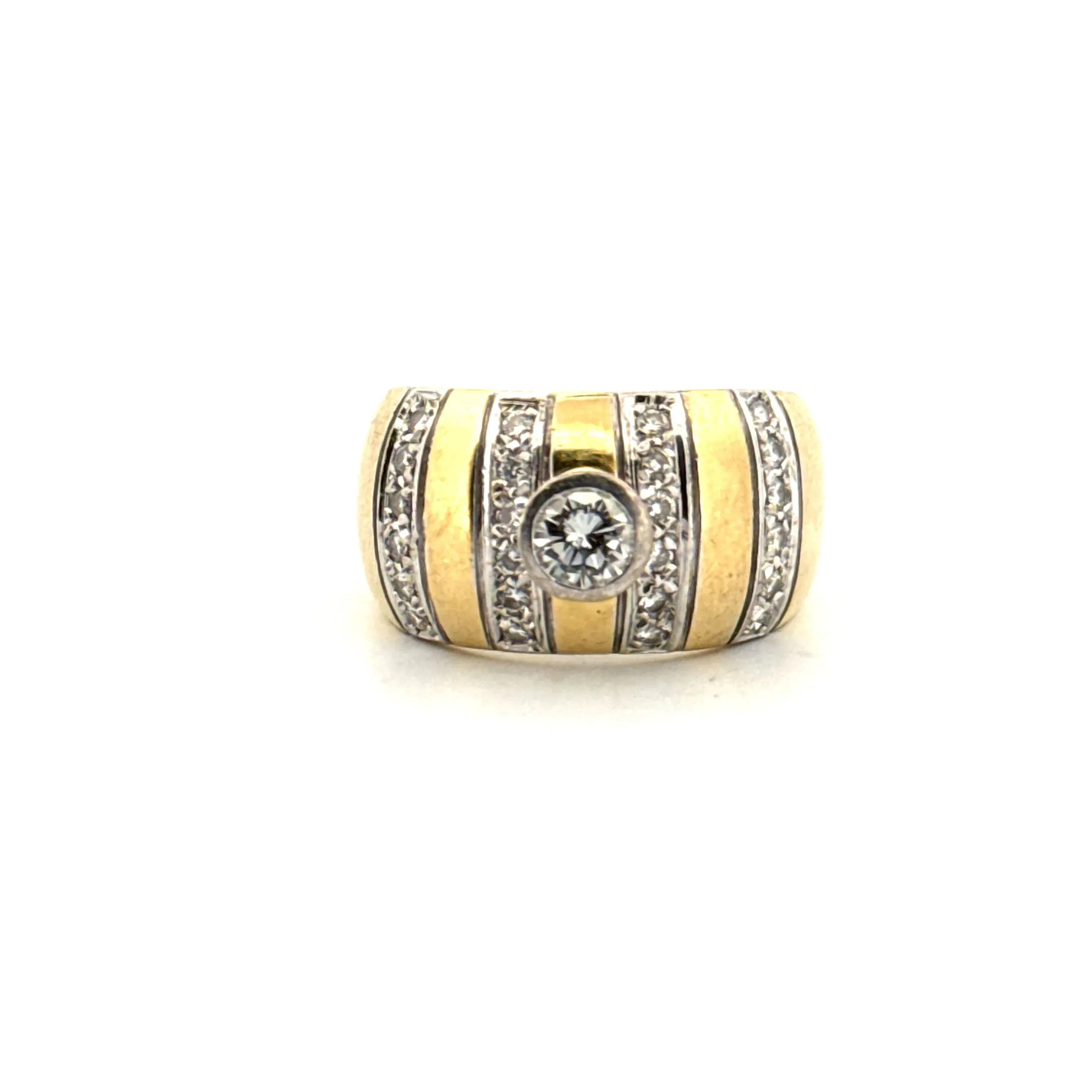 Bague Jonc Or Jaune Diamants sold by 58 Facettes