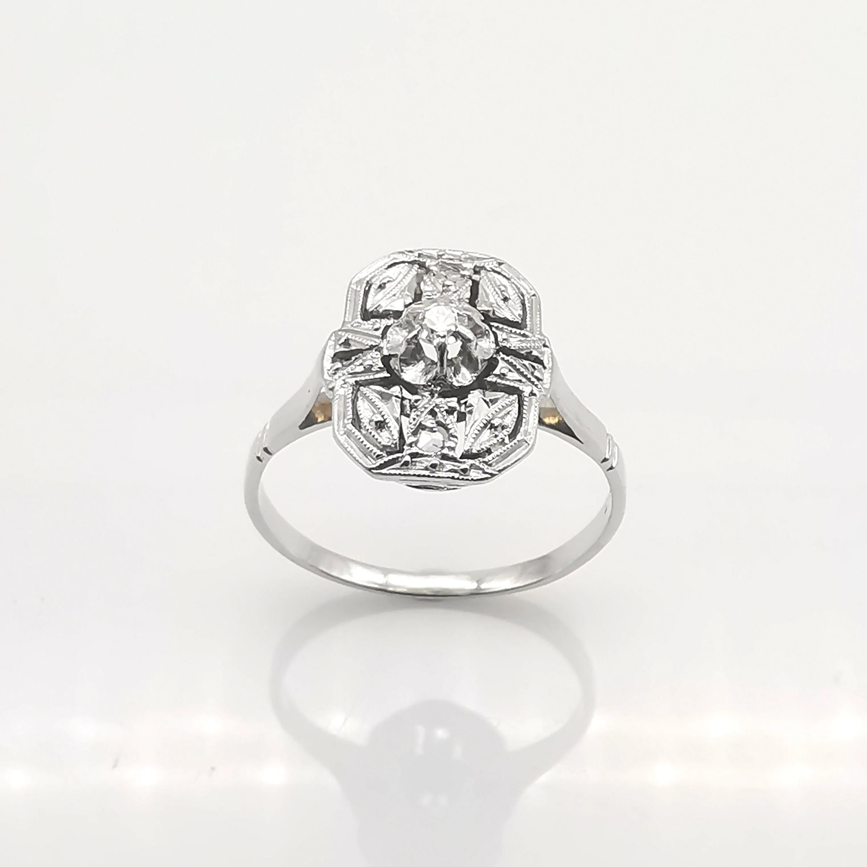 Bague or, platine et diamants sold by 58 Facettes product image thumbnail 3