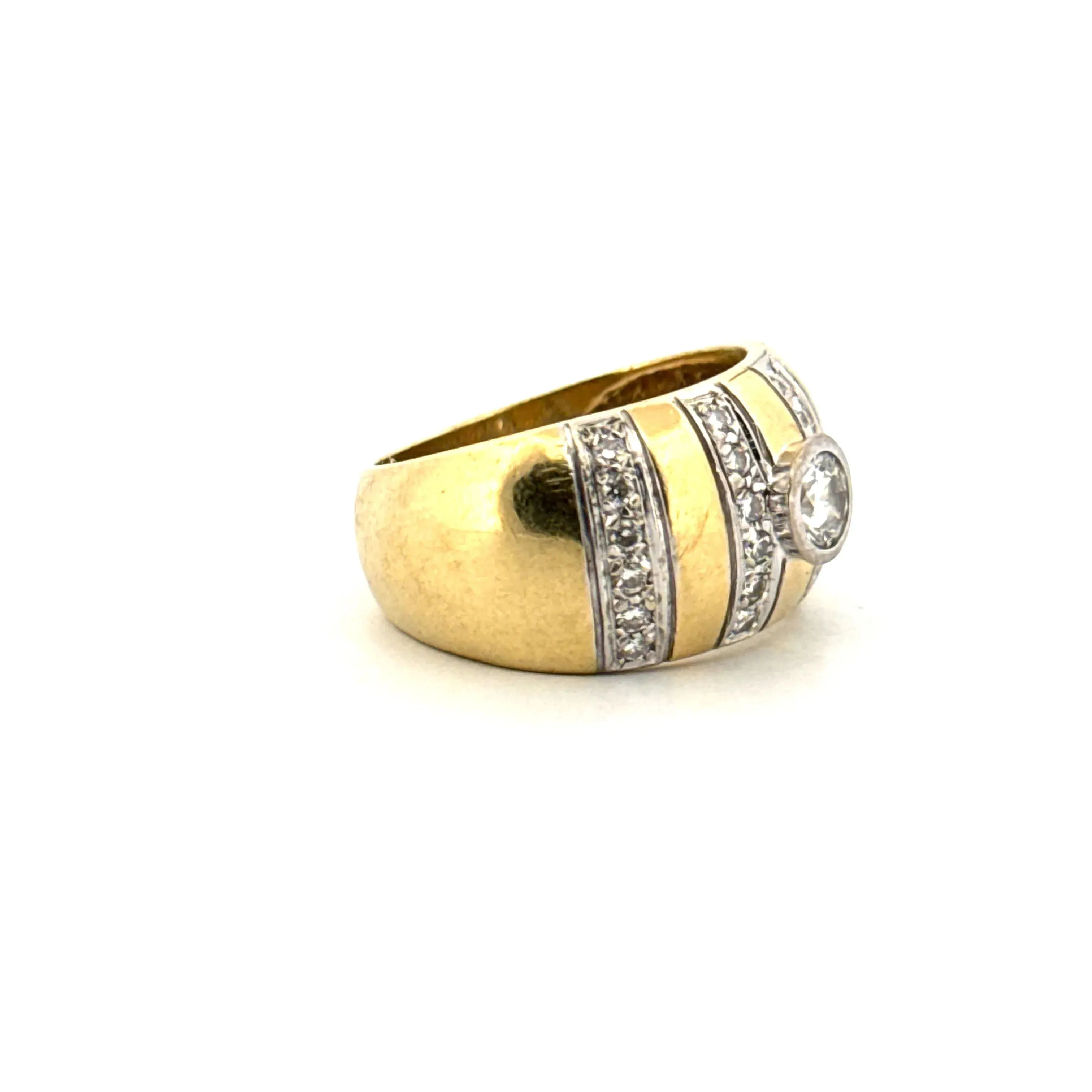 Bague Jonc Or Jaune Diamants sold by 58 Facettes product image thumbnail 4
