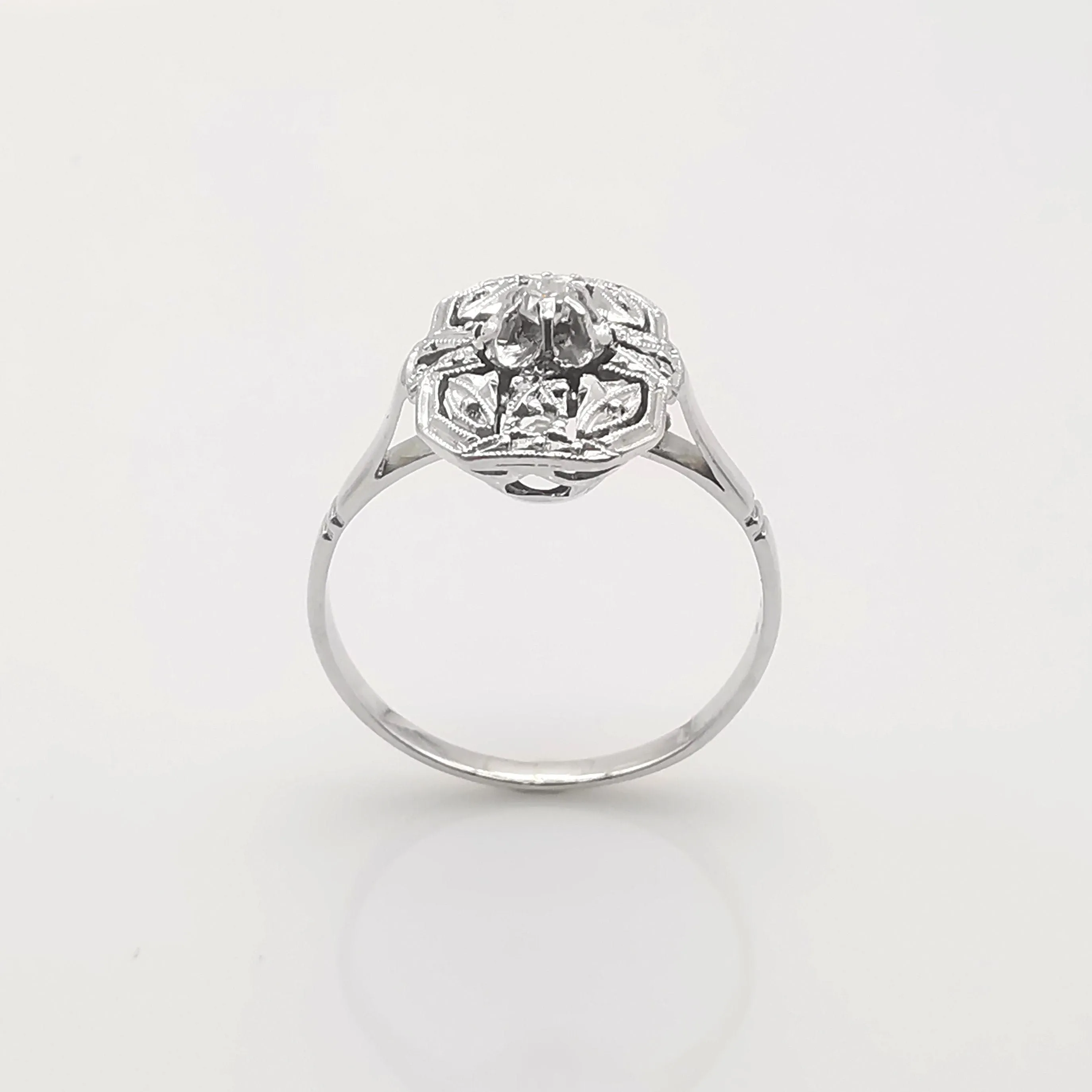 Bague or, platine et diamants sold by 58 Facettes product image thumbnail 4