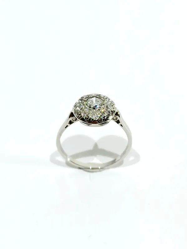 Bague platine et diamants sold by 58 Facettes