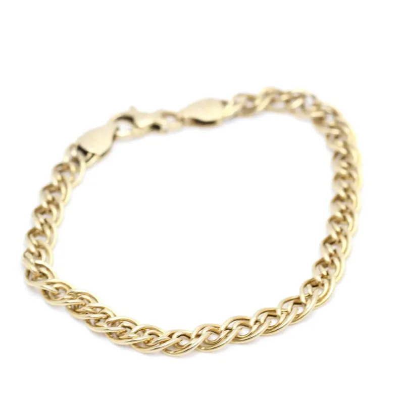 Bracelet double maillons en or jaune sold by 58 Facettes