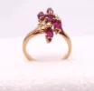 Bague en or jaune, diamants et rubis sold by 58 Facettes