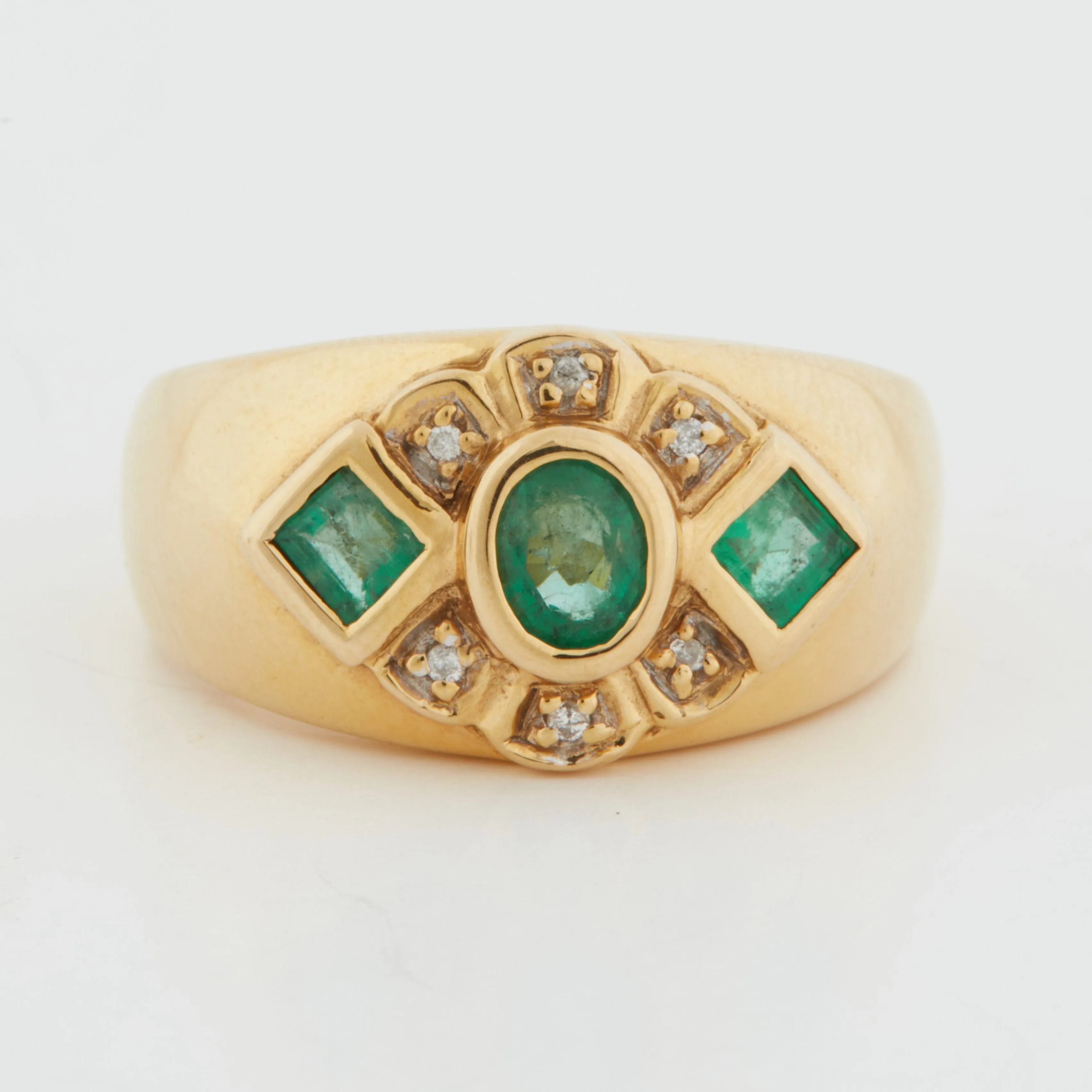 Bague Or Jaune - Emeraudes et Diamants sold by 58 Facettes product image thumbnail 4