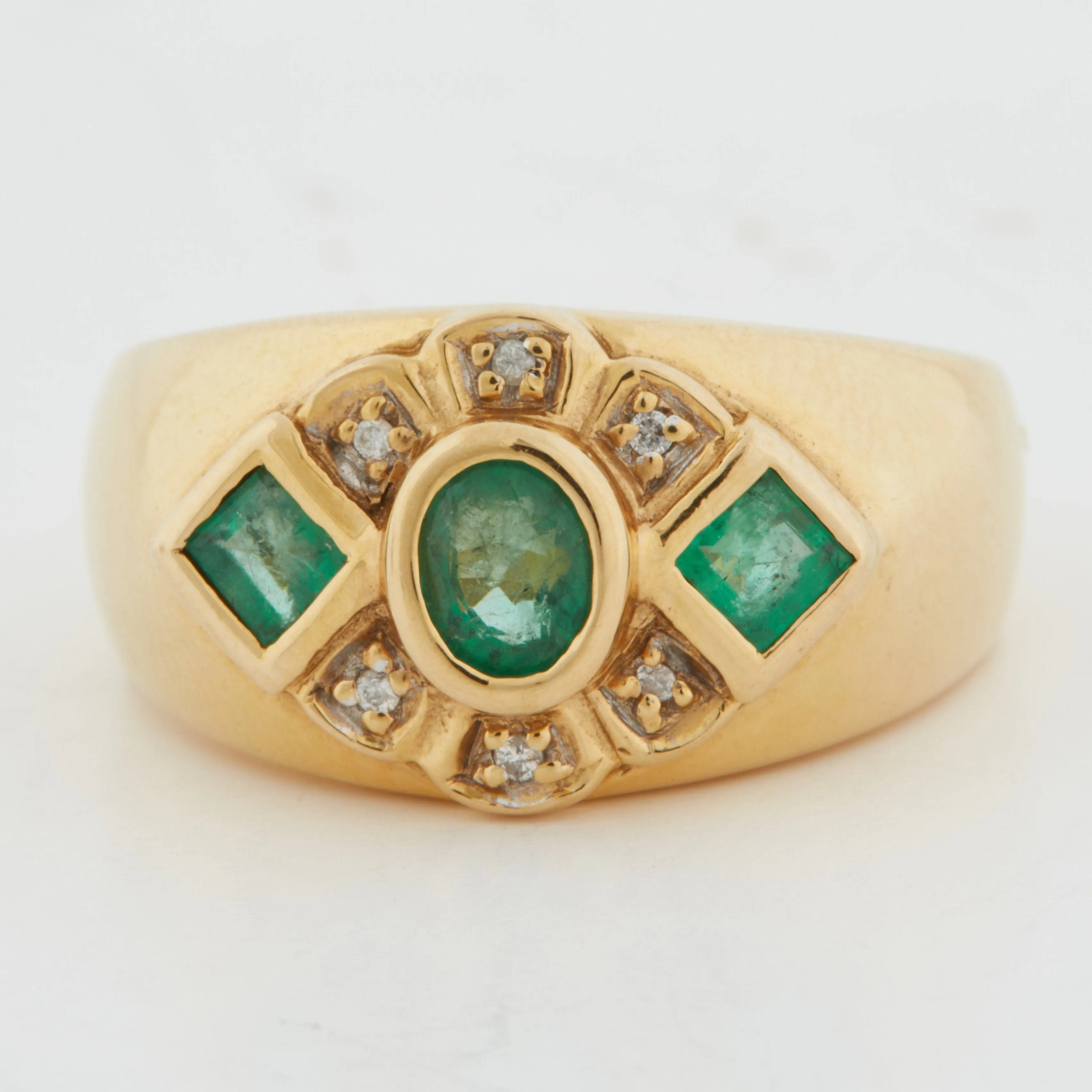 Bague Or Jaune - Emeraudes et Diamants sold by 58 Facettes product image thumbnail 3